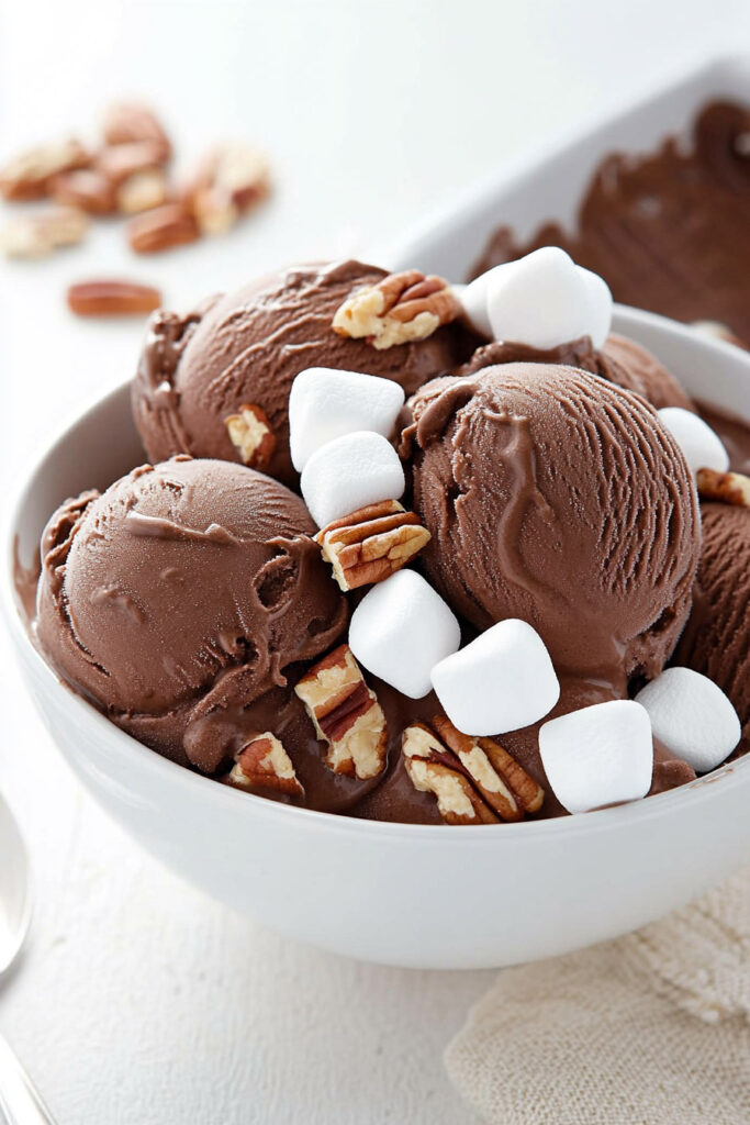 Keto Rocky Road Ice Cream Recipe