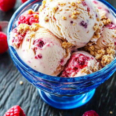 Ninja Creami Keto Raspberry Cottage Cheese Ice Cream