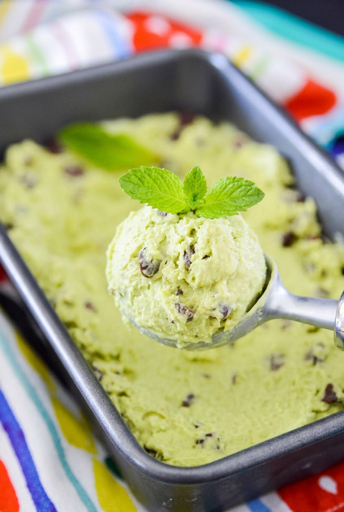 Avocado Mint Chocolate Chip Ice Cream Recipe