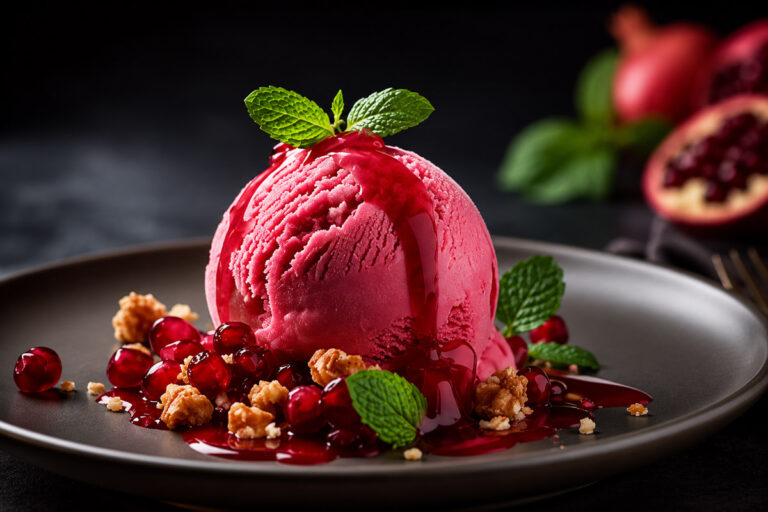 Pomegranate Ice Cream Creamy Pomegranate Ice Cream