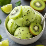 Homemade Kiwi Lime Sorbet