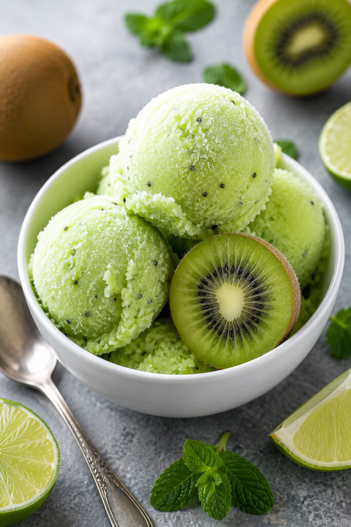 How to Make Kiwi Lime Sorbet