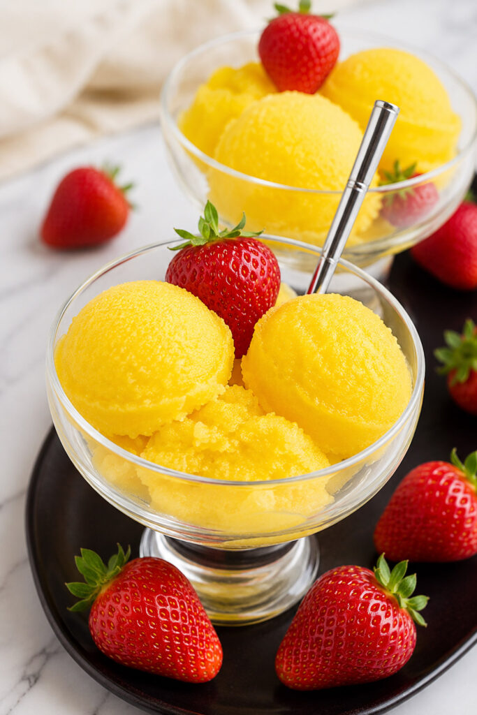 Serve Passion Fruit Sorbet