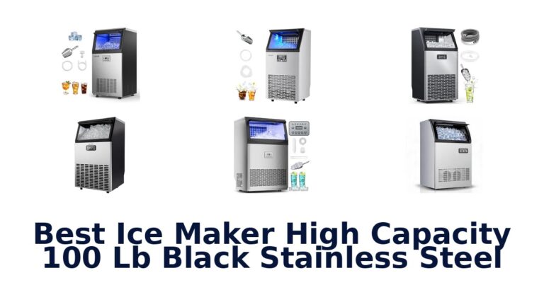 Best Ice Maker High Capacity 100 lb Black Stainless Steel Best Ice Maker High Capacity 100 lb Black Stainless Steel
