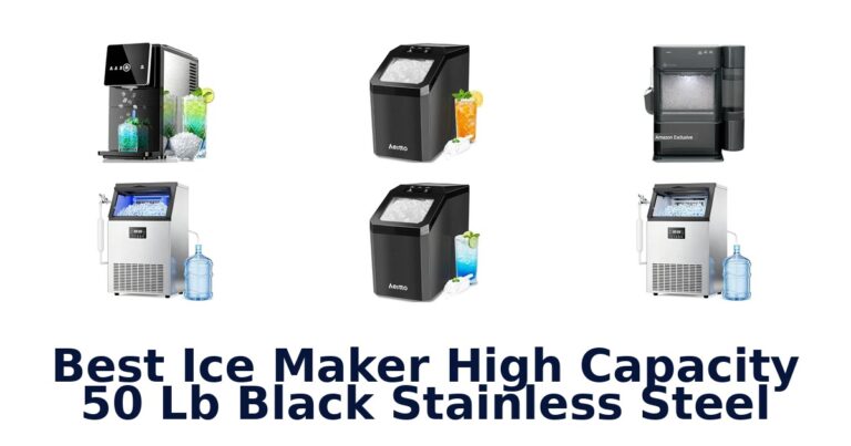 Best Ice Maker High Capacity 50 lb Black Stainless Steel Best Ice Maker High Capacity 50 lb Black Stainless Steel
